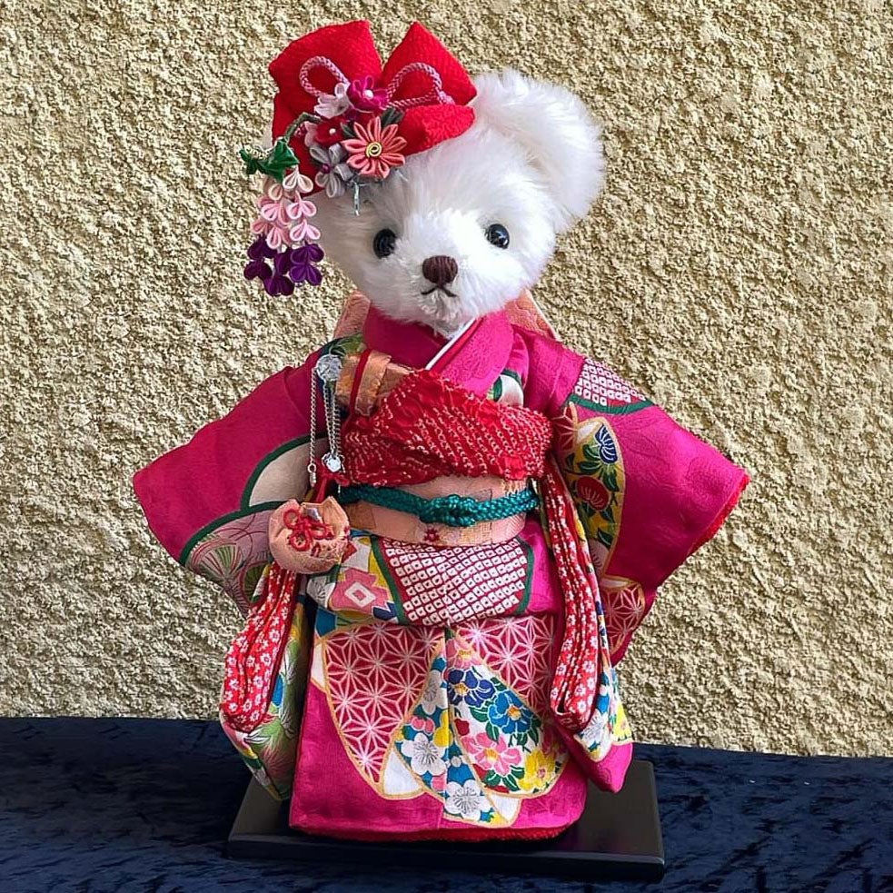 いちごミルクカラーの仔犬 アーティストベア 海外作家様 ハンドメイド 